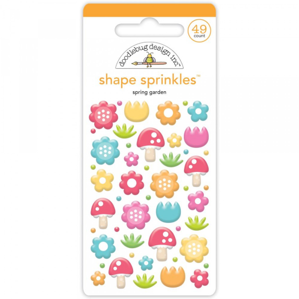 Doodlbug Shape Sprinkles (Epoxy Sticker) - spring garden