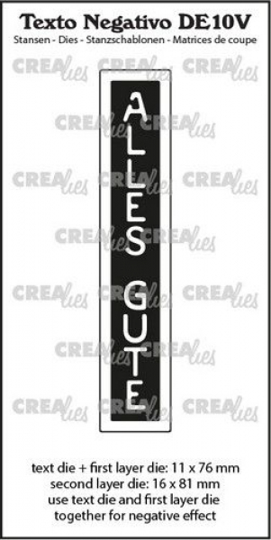 Crealies Text Stanze - Alles Gute