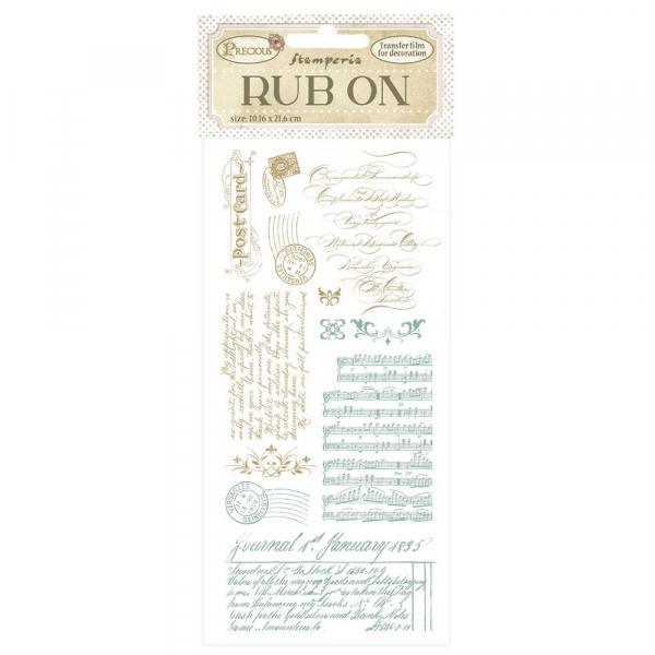 Stamperia Rub On Transfers - Border/Black 