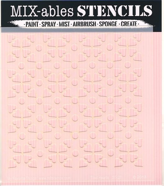 MFT - 6" x 6" Schablone - Tiled Hearts*limitiert*