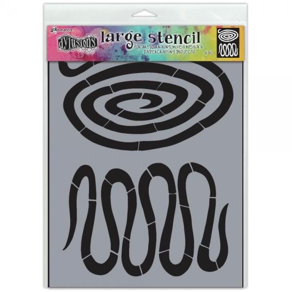 Dylusions large stencil - Down the Rabbit Hole