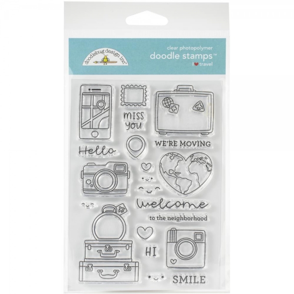 Doodle Stamps - I travel