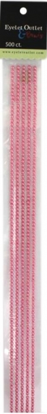 Eyelet Outlet selbstklebende Halbperlenstreifen - Pink