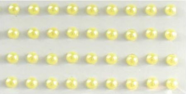 Eyelet Outlet selbstklebende Halbperlen - Gelb