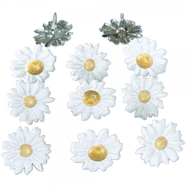 Brads - White Daisy