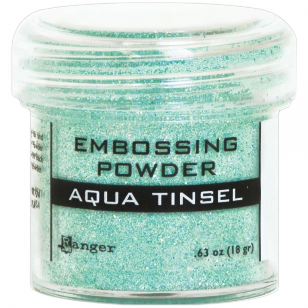 Ranger Embossing Pulver - Aqua Tinsel
