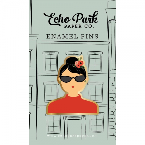Echo Park Enamel Pinn - Flora Girl