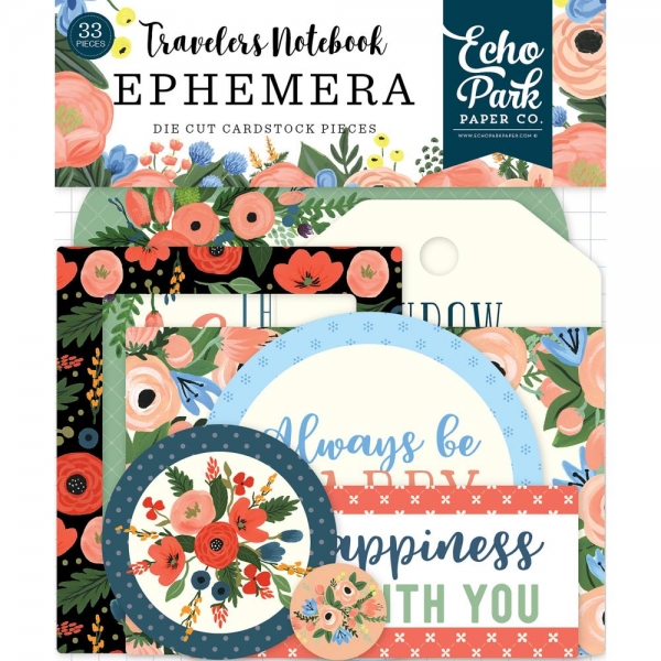 Echo Park Traveler`s Notebook Ephemera - Fancy Floral