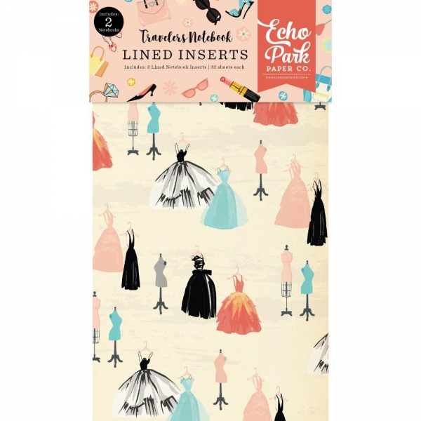 Echo Park Traveler`s Notebook Lined Insert - Standard - Metropolitan Girl