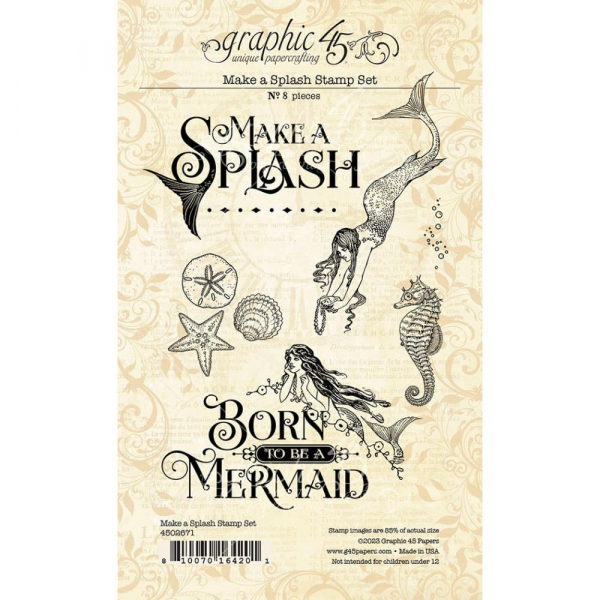 Graphic 45 Clear Stamp - Make a Splash