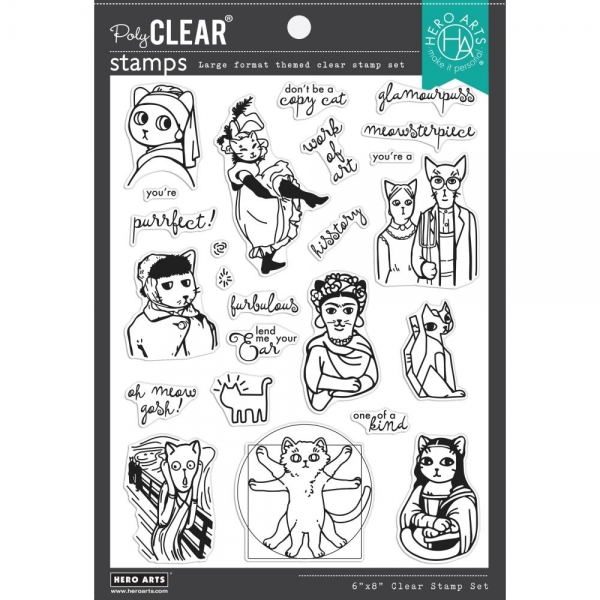 Hero Arts Clearstamps - Art Meowseum 