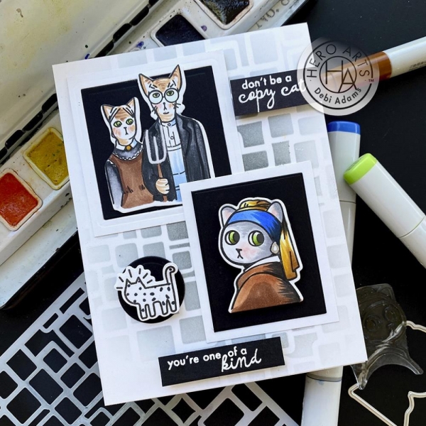 Hero Arts Clearstamps - Art Meowseum 