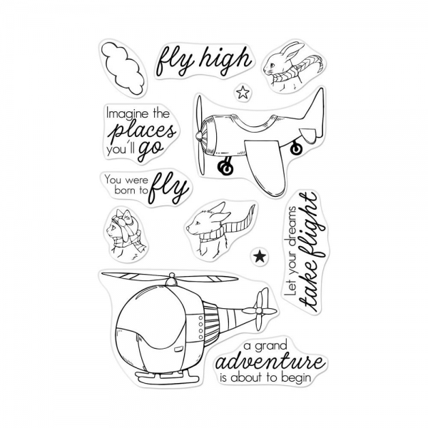 Hero Arts Clearstamps - Fly High Animals