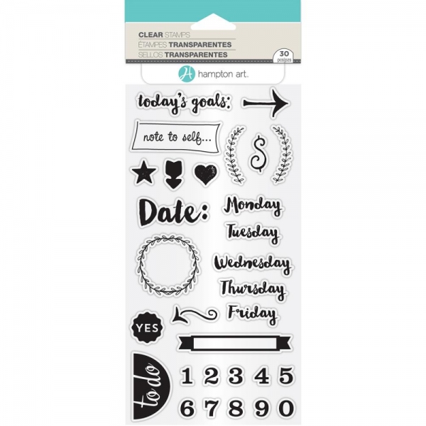 Hampton Art Clearstamps - Today's Goals