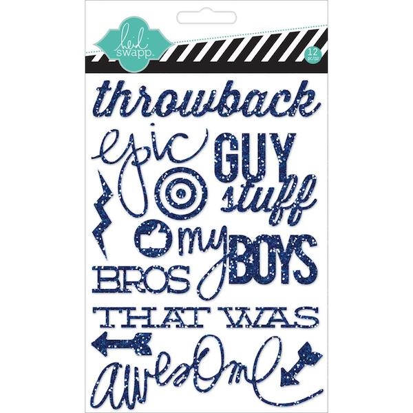 %Heidi Swapp Glitzer Sticker Set - Blau%