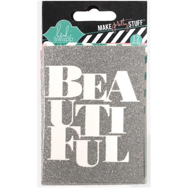 Heidi Swapp Mixed Media Glitter Cards 3"X4" 