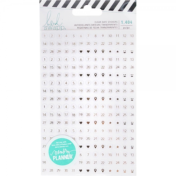 Heidi Swap - Clear Date Stickers - Gold