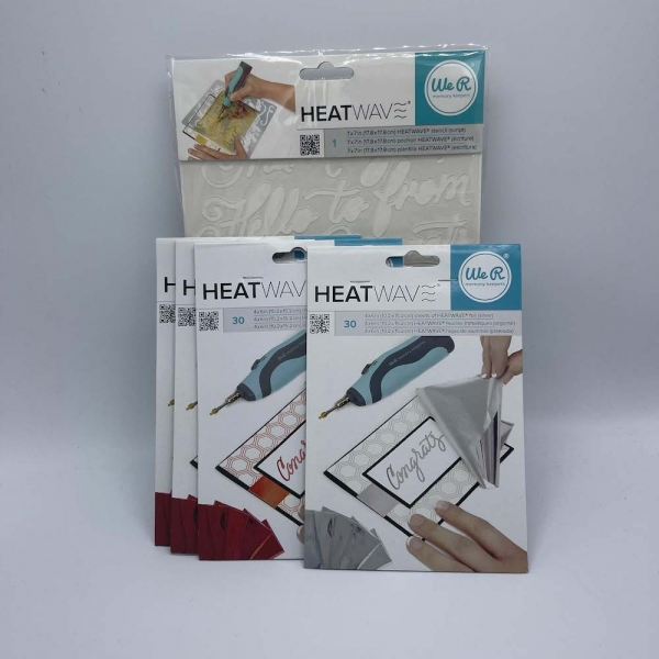 We R Memory Keepers Heatwave Zubehör Kit - Script (Silber/Rot)