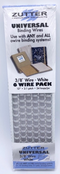 Zutter Universal Binding Wires 3/8" / 0,95 cm - Weiß - 6 Stk.