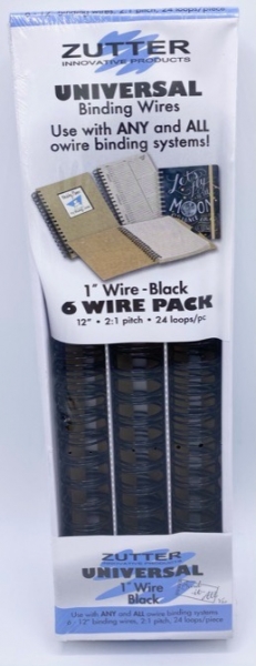 Zutter Universal Binding Wires 1" / 2,5 cm - Schwarz - 6 Stk.