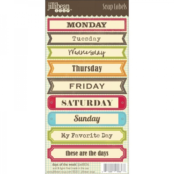 %Jillibean Soup Labels - Days of the Week%