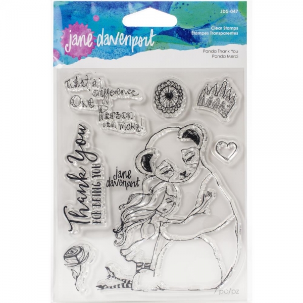 Jane Davenport Clear Stamps - Panda Thank You