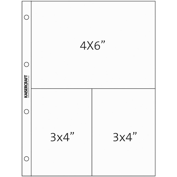 Kaisercraft Captured Moments - 6" x 8" Pocket Pages - Pack 3