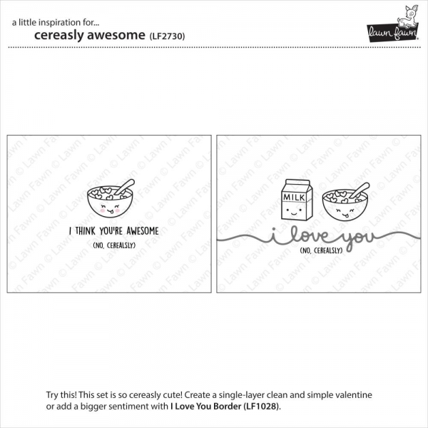 Lawn Fawn Clear Stamps - Cerealsly Awesome