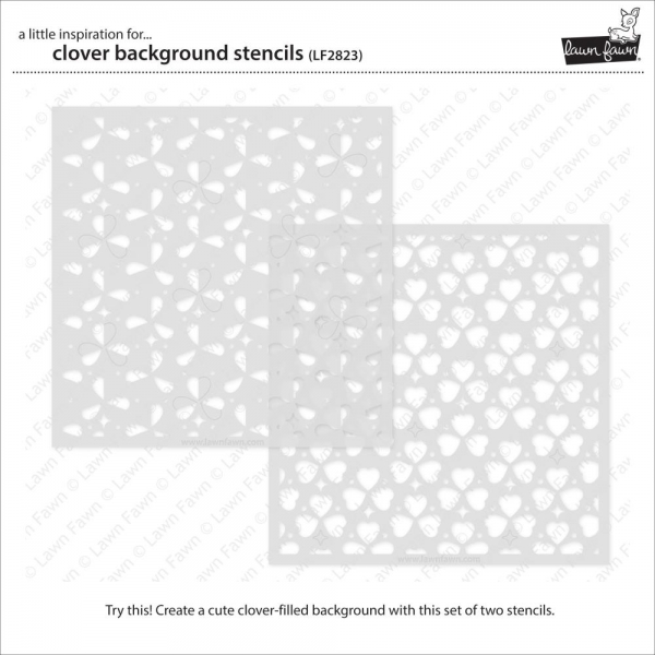 Lawn Fawn - 6" x 6" Schablonen - Clover Background Stencils