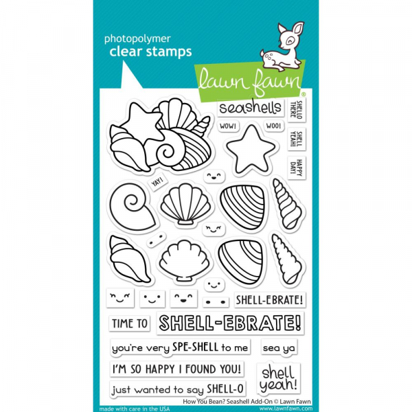 Lawn Fawn Clear Stamps - How You Bean? Seashell Add-On