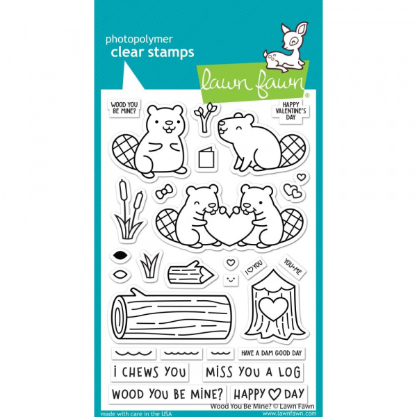 Lawn Fawn Clear Stamps - Wood you be mine?