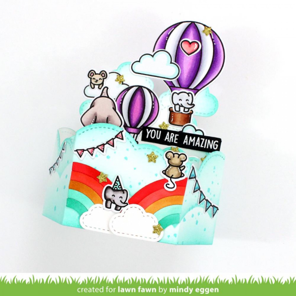 Lawn Fawn Die - Platform Pop-Up Cloud Inserts