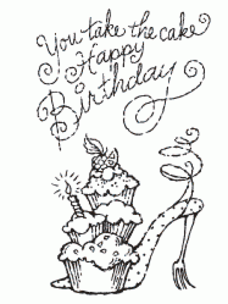 %Stampendous - Birthday Cake %