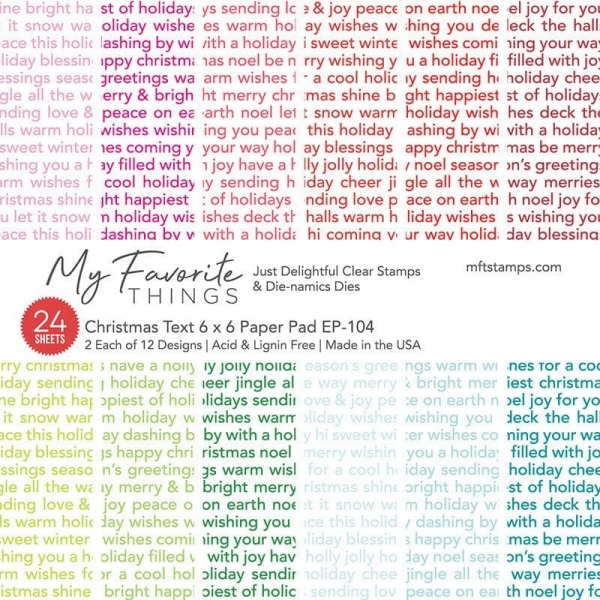 MFT Design Papier 6" x 6" - Christmas Text