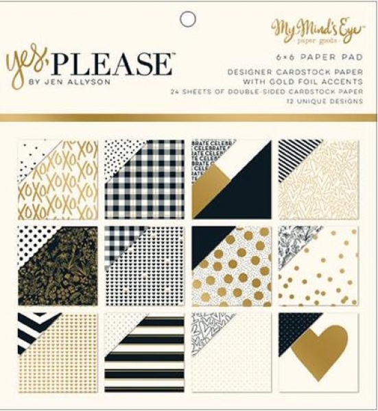 My Mind`s Eye 6" x 6" Paper Pad - Yes, Please