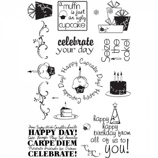 My Sentiments Exactly Clearstamps - Cupcake B-Day