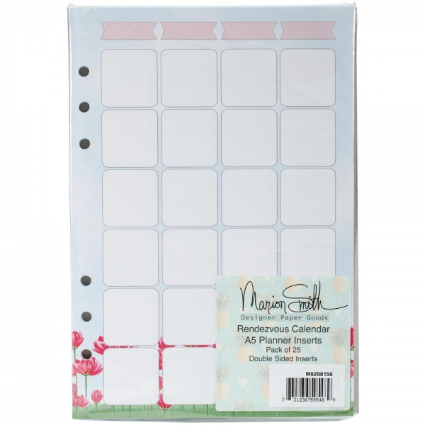 Marion Smith - A5 Planner Inserts - Rendezvous Calendar