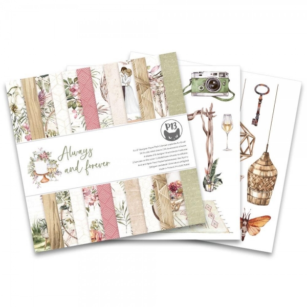 P13 Paper Pad - Always and forever 6" x 6"