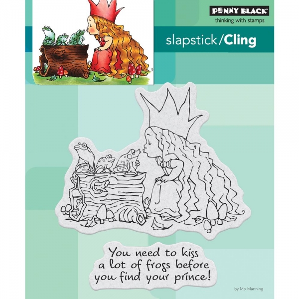 Penny Black Cling - Kissing Frogs