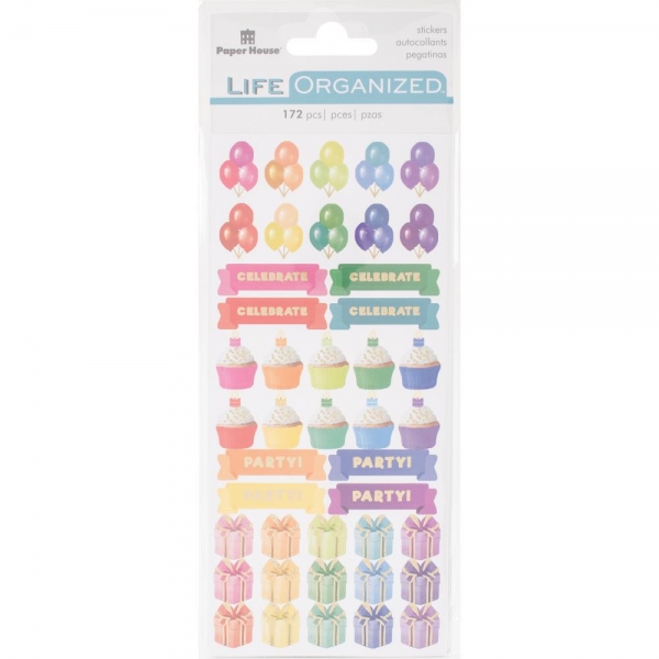 Paper House Stickers - Birthday