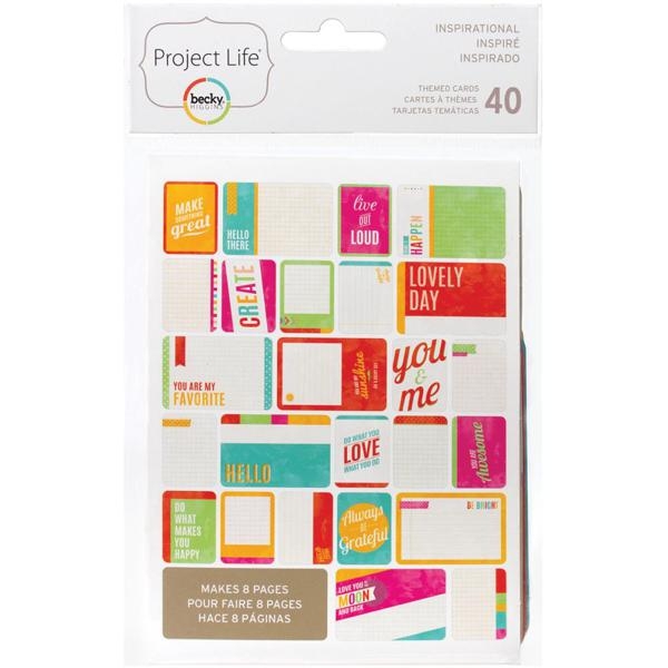 Projekt Life -Themed Cards - Inspirational 40 Stck.