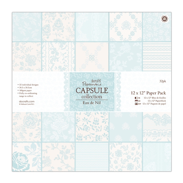 %Papermania Paper Pack - Eua de Nil 12" x 12%