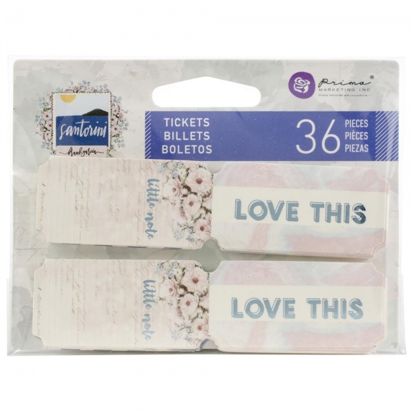 Prima Marketing Die-Cut Paper Tickets - Santorini