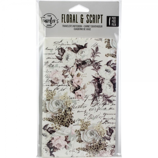 Prima Travelers Journal Notebook - Floral & Script