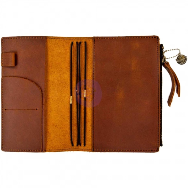 Prima Traveler's Journal Leather Essential - Personal - Rust Brown