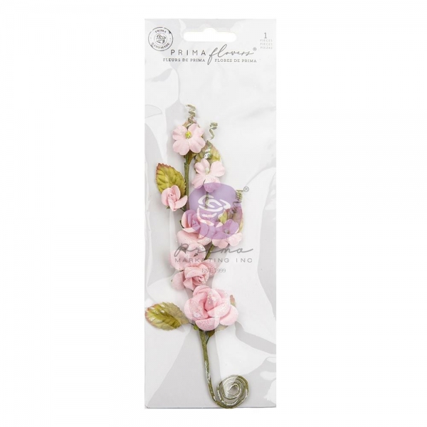 Prima Marketing Mulberry Paper Flowers - Berry Sweet/Strawberry Milkshake 1 Stk.