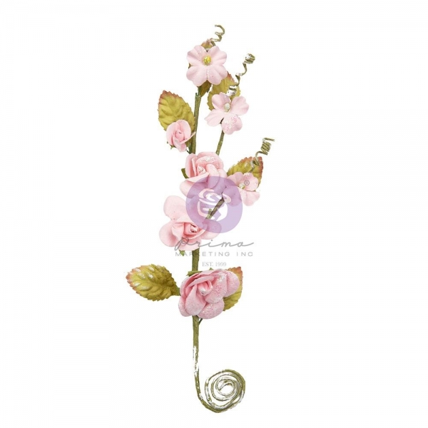 Prima Marketing Mulberry Paper Flowers - Berry Sweet/Strawberry Milkshake 1 Stk.