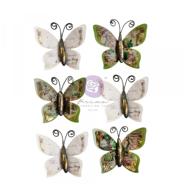 Prima Marketing Sharon Ziv Paper Flowers - Gilded Flight 6 Stk.
