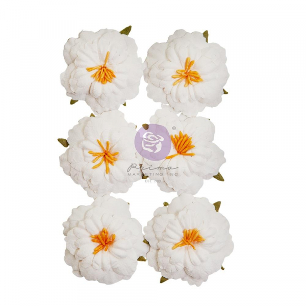 Prima Marketing Mulberry Paper Flowers - Floral Song/Spring Abstract 6 Stk.
