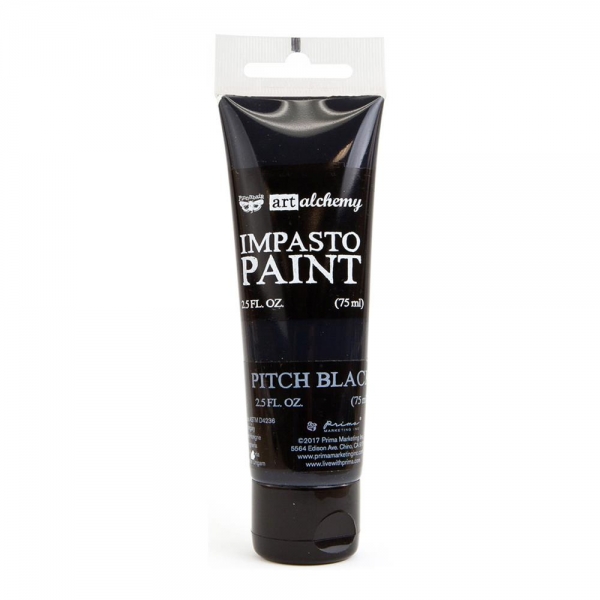 Prima Marketing Art Alchemy - Impasto Paint - Pitch Black